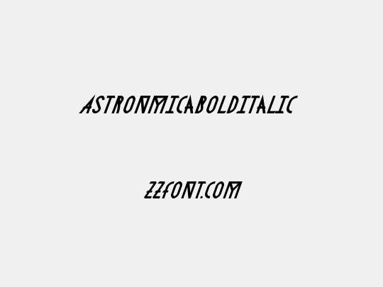 AstronmicaBoldItalic