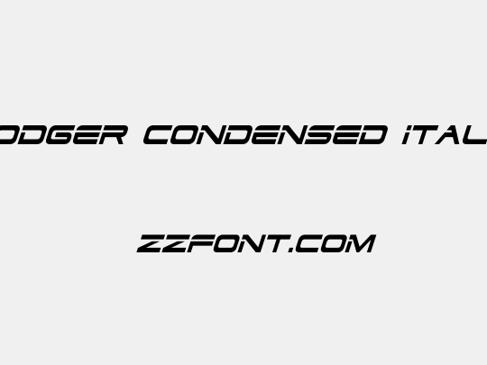 Dodger Condensed Italic