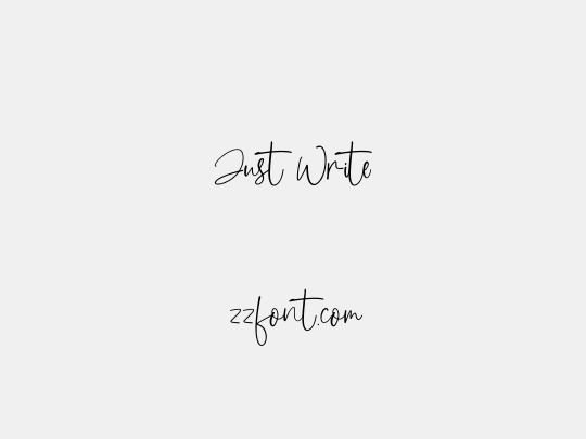 Just Write