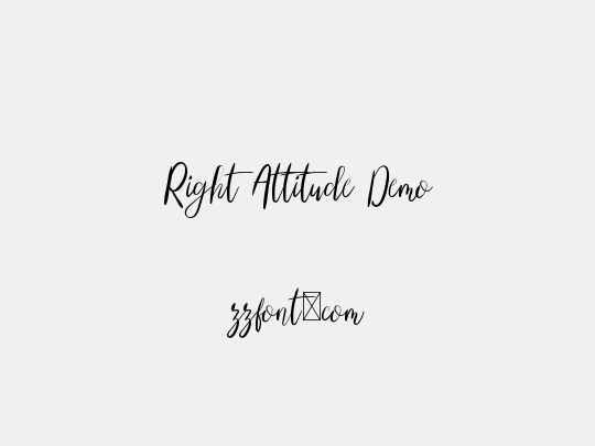 Right Attitude Demo