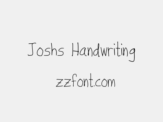 Joshs Handwriting