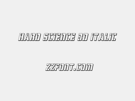 Hard Science 3D Italic