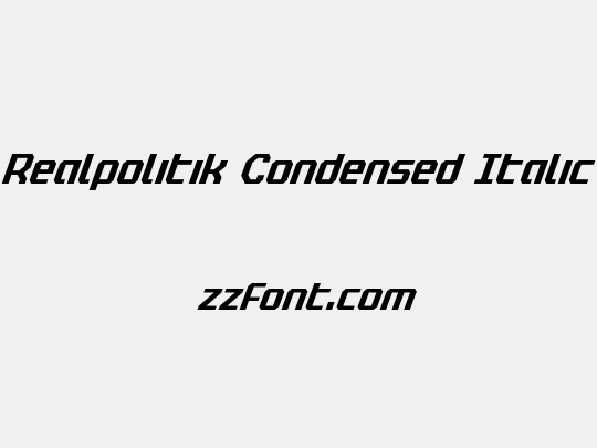 Realpolitik Condensed Italic