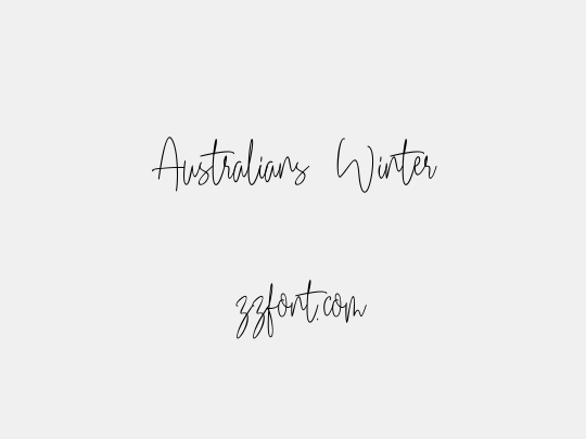 Australians Winter