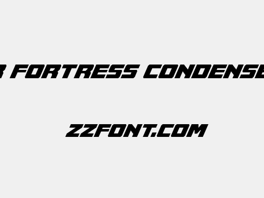 Cruiser Fortress Condensed Italic