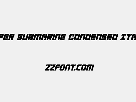 Super Submarine Condensed Italic