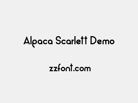 Alpaca Scarlett Demo