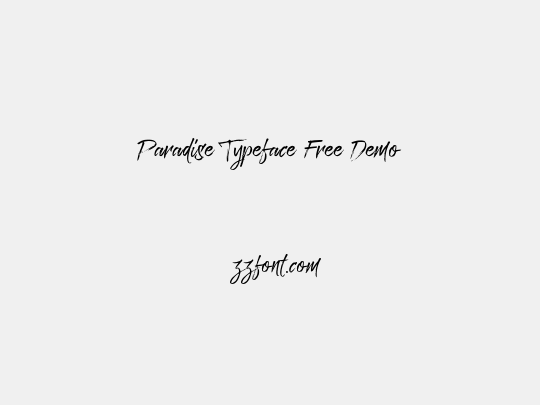 Paradise Typeface Free Demo