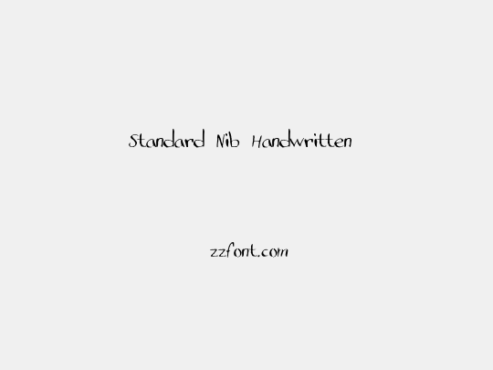 Standard Nib Handwritten 