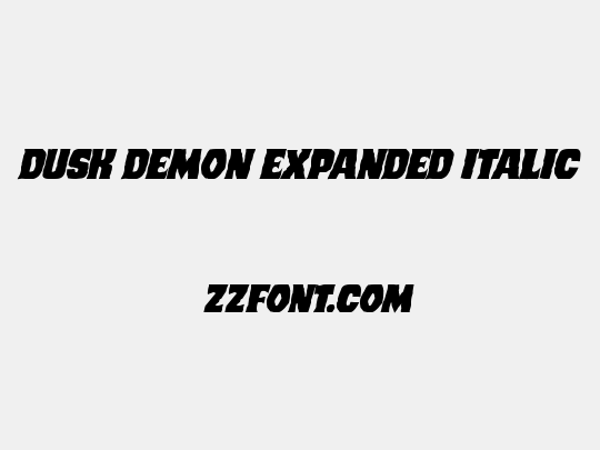 Dusk Demon Expanded Italic