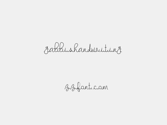 gabbishandwriting