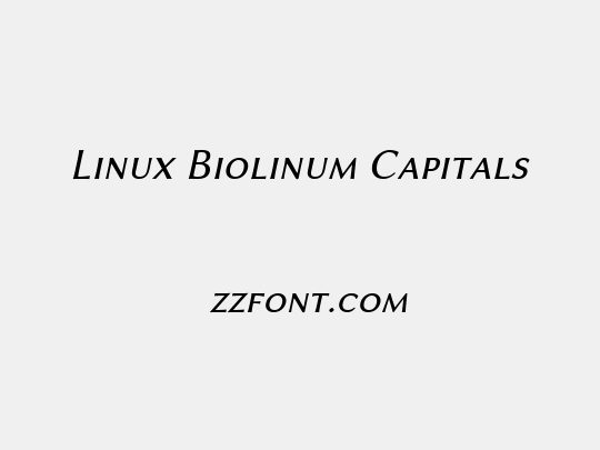 Linux Biolinum Capitals