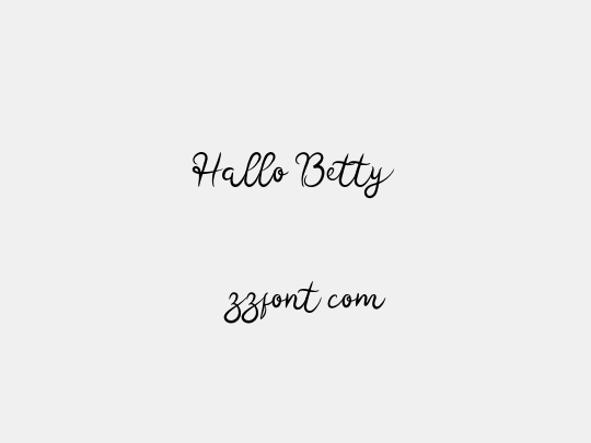 Hallo Betty