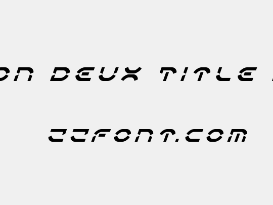 Oberon Deux Title Italic