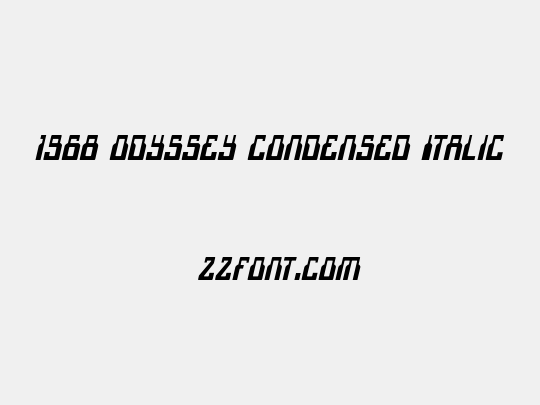 1968 Odyssey Condensed Italic