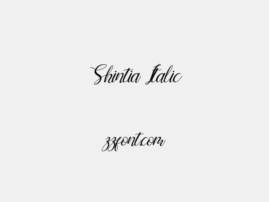 Shintia Italic