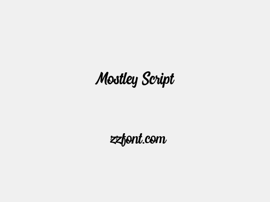 Mostley Script