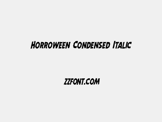 Horroween Condensed Italic