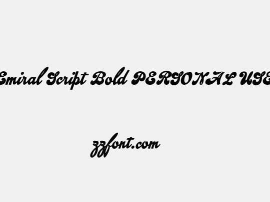 Emiral Script Bold PERSONAL USE