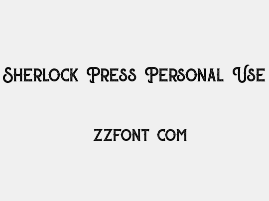 Sherlock Press Personal Use