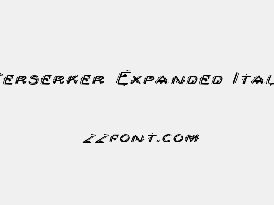 Berserker Expanded Italic