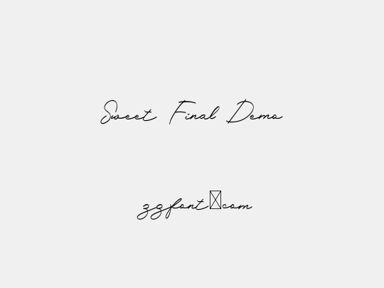 Sweet Final Demo