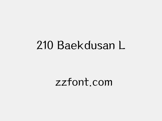 210 Baekdusan L