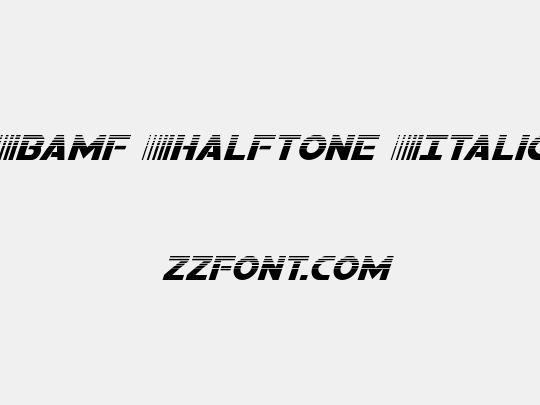 Bamf Halftone Italic