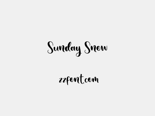 Sunday Snow