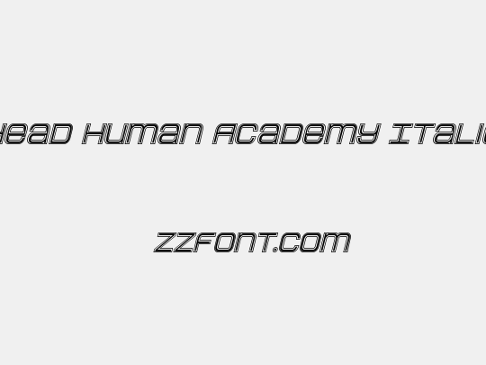 Head Human Academy Italic