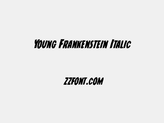 Young Frankenstein Italic