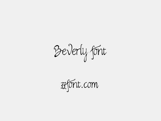 Beverly font