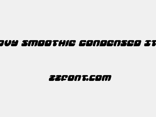 Groovy Smoothie Condensed Italic