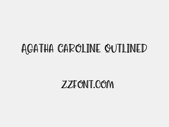 Agatha Caroline Outlined