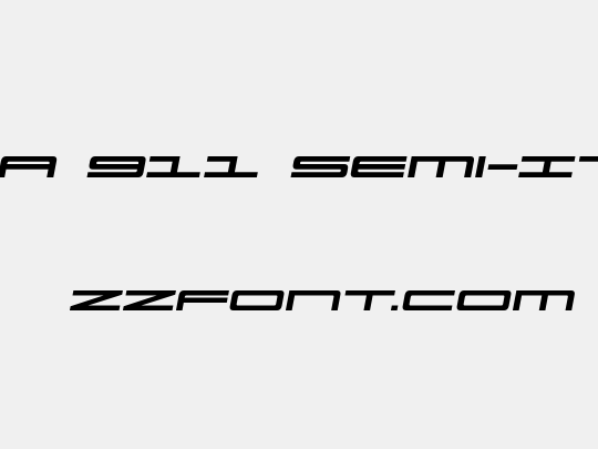 Ultra 911 Semi-Italic