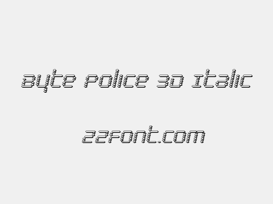 Byte Police 3D Italic