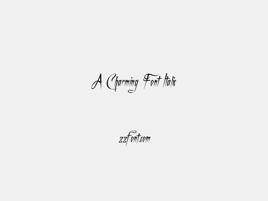 A Charming Font Italic