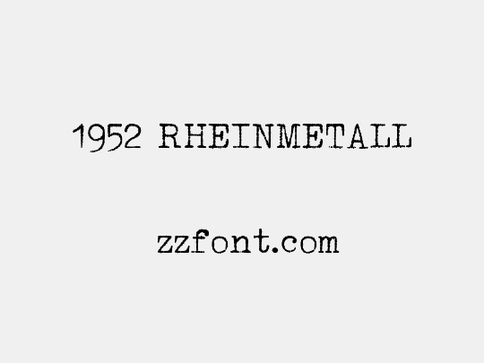 1952 RHEINMETALL