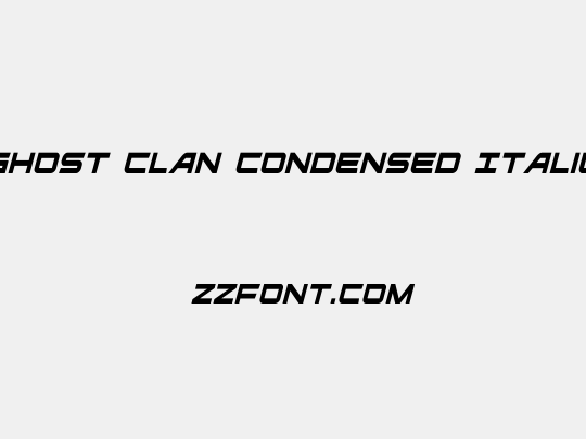 Ghost Clan Condensed Italic