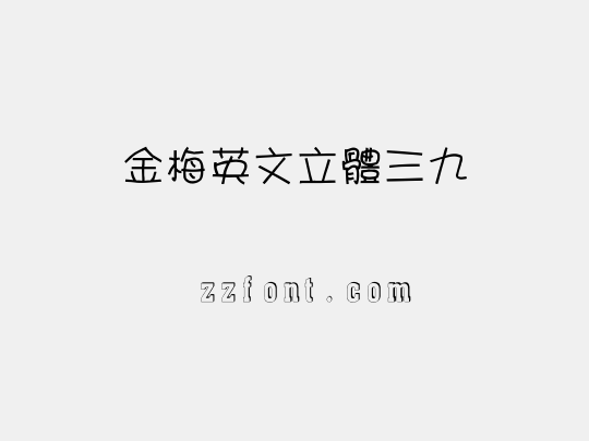 金梅英文立體三九