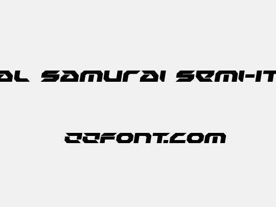 Royal Samurai Semi-Italic