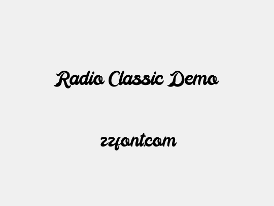 Radio Classic Demo