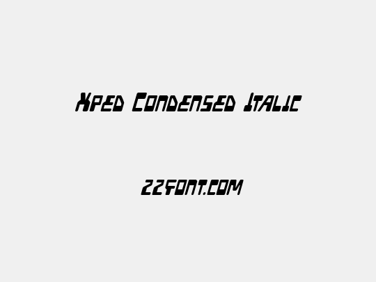 Xped Condensed Italic