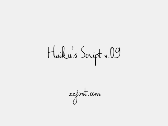 Haiku's Script v.09