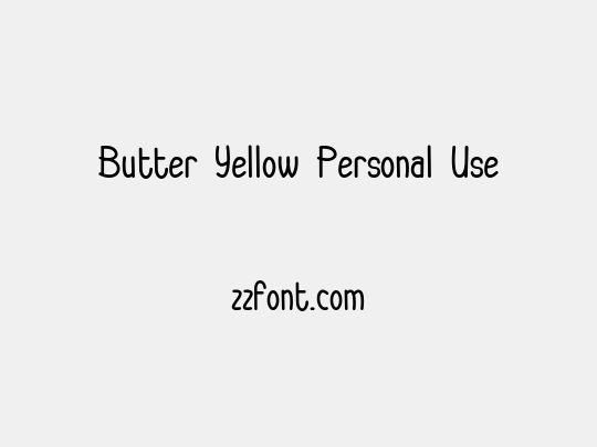 Butter Yellow Personal Use