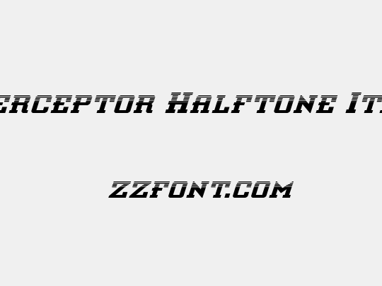 Interceptor Halftone Italic