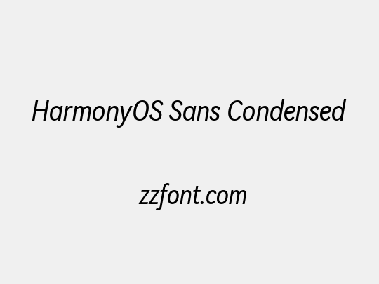 HarmonyOS Sans Condensed