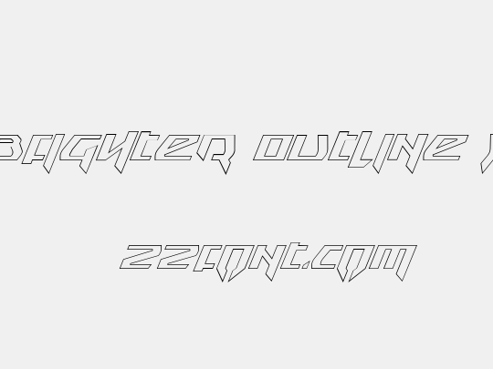 Snubfighter Outline Italic