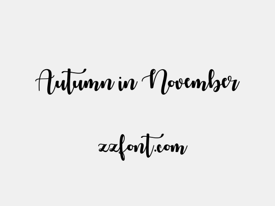 Autumn in November