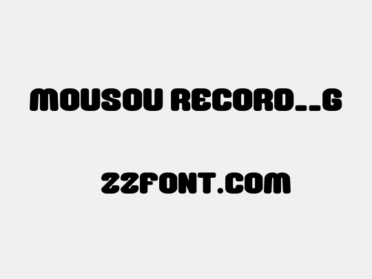 Mousou Record__G
